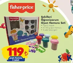 FİSHER PRİCE ŞEKİLLERİ ÖĞRENİYORUM OYUN HAMURU SETİ fiyat ve kampanya bilgisi